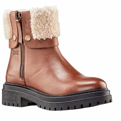 Cougar Women's Leather Waterproof Winter Boots In Cognac In Brown