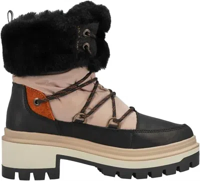 Cougar Women's Marlow Waterproof Winter Boot In Black/cream