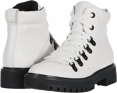 Cougar Women's Nash Leather Lug Sole Combat & Lace-up Boots In White