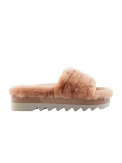 Cougar Women's Pozy Open Toe Slide Sandal In Oak In Brown