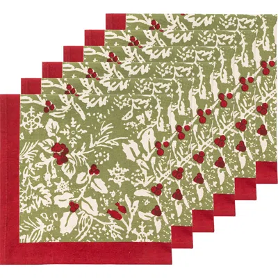 Couleur Nature Baies De Houx Napkins