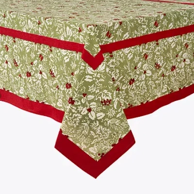 Couleur Nature Baies De Houx Tablecloth In Red