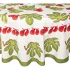 Couleur Nature Fig Tablecloth In Red/green 90" Round
