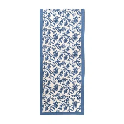 Couleur Nature Granada Table Runner In Blue