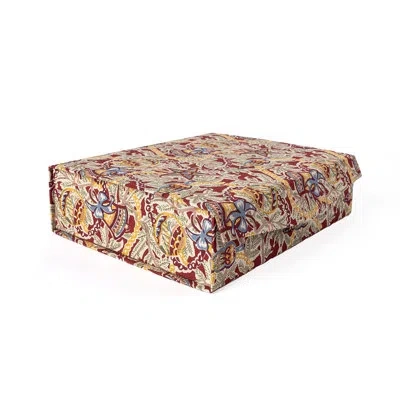 Couleur Nature Noel Gift Box - Red & Green - 12.5" X 9.5" X 3" In Green;red