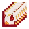 Couleur Nature Orchard Pear 6-pc. Napkins In Red
