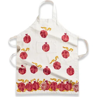 Couleur Nature Pomegranate Apron In White