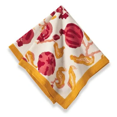 Couleur Nature Pomegranate Napkins In Yellow