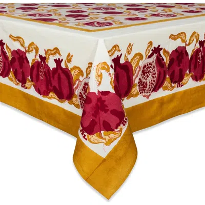 Couleur Nature Pomegranate Tablecloth In Red
