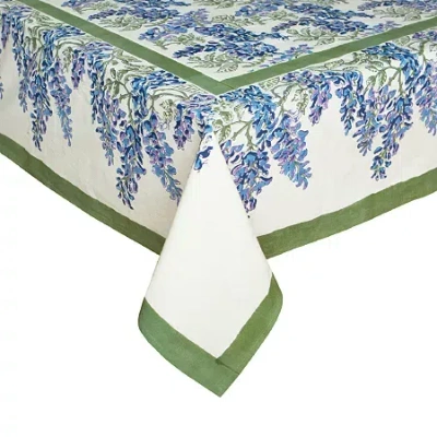 Couleur Nature Wisteria Tablecloth In Green