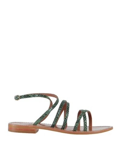 Couleur Pourpre Sandals In Green