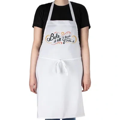 Counterart Bake It Till You Make It Kitchen Chef Apron In Black;white;yellow
