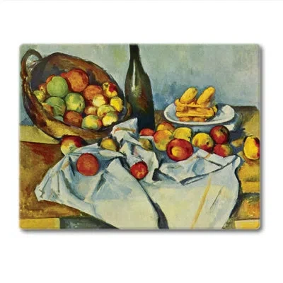 Counterart Basket Of Apples 3mm Tempered Glass Cutting Board 10" X 8"