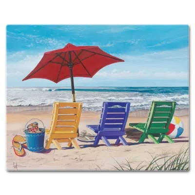 Counterart Beachy Keen 3mm Glass Cutting Board 15” X 12”