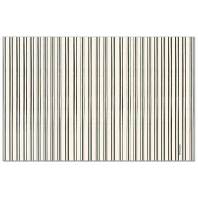Counterart Black Ticking Stripe 24-sheet Premium Paper Placemats