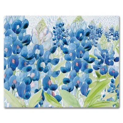 Counterart Bluebonnet Field 3mm Tempered Glass Cutting Board 15" X 12"