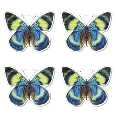 Counterart Butterfly Reversible Shaped Easy Care Placemat Set Of 4