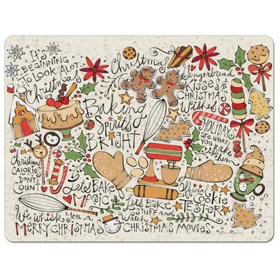 Counterart Christmas Toss Flexible Plastic Cutting Board Mat
