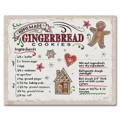 Counterart Christmas Treats Tempered Glass Cutting Board 15" X 12" In Black;brown;white;gray