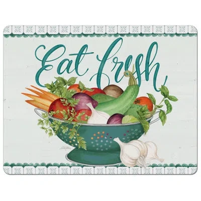 Counterart Eat Fresh Designer Flexible Plastic Cutting Board Mat