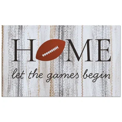 Counterart Football Season Indoor/outdoor Entryway Floor Mat In Black;brown;gray
