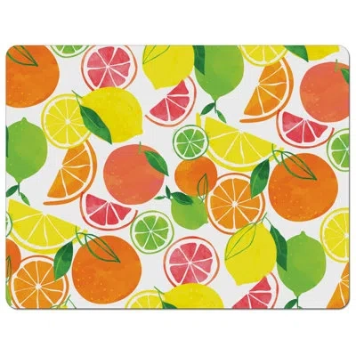 Counterart Fruity Summer Designer Flexible Plastic Cutting Board Mat
