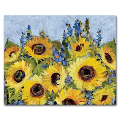 Counterart Gallery Of Sunflowers 3mm Tempered Glass Cutting Board