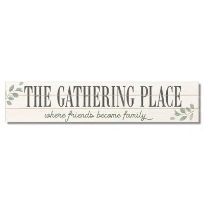 Counterart Gathering Place Decorative Indoor/outdoor Pallet Wood Sign In White;gray
