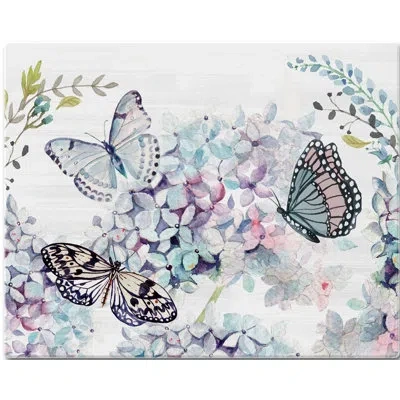 Counterart Glass Butterfly Hydrangea Cutting Board