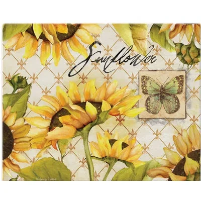 Counterart Glass Sunflowers In Bloom Cutting Board