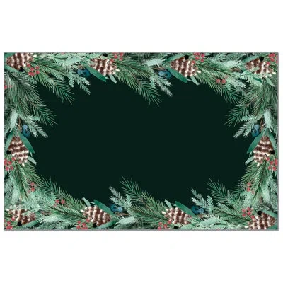 Counterart Green Garland 24-sheet Premium Paper Placemats