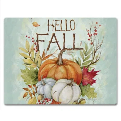 Counterart Harvest Blessings 3mm Glass Cutting Board 10” X 8”