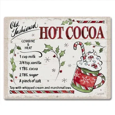Counterart Holiday Treats Tempered Glass Cutting Board 10" X 8"