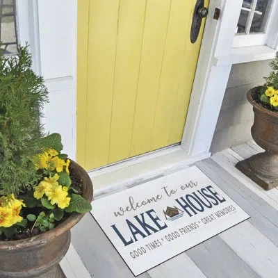 Counterart Lake House Welcome Indoor/outdoor Welcome Mat In Multi