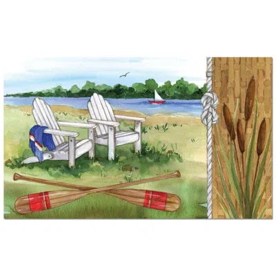 Counterart Lake Side Indoor/outdoor Welcome Mat In Multi