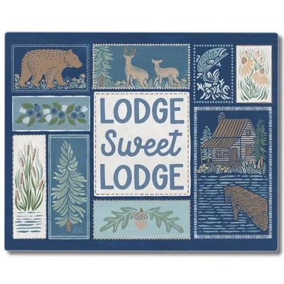 Counterart Lodge Sweet Lodge 3mm Tempered Glass Cutting Board 15" X 12"