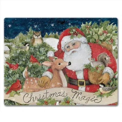 Counterart Magic Of Christmas 3mm Glass Cutting Board 10” X 8”