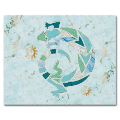 Counterart Marble Gecko 3mm Tempered Glass Cutting Board 15" X 12"