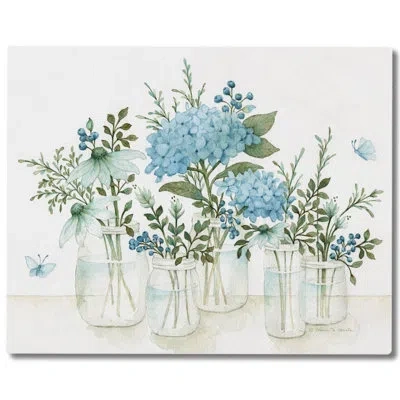 Counterart Mason Jars & Florals Tempered Glass Cutting Board