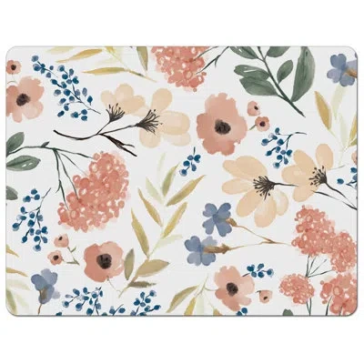 Counterart Meadow Flowers Designer Flexible Plastic Cutting Board Mat 15" X 11.5"