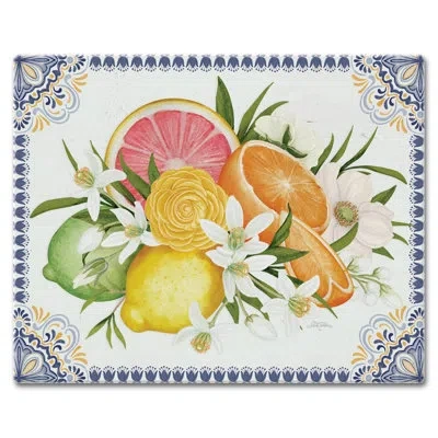 Counterart Mediterranean Citrus 3mm Glass Cutting Board 15” X 12”