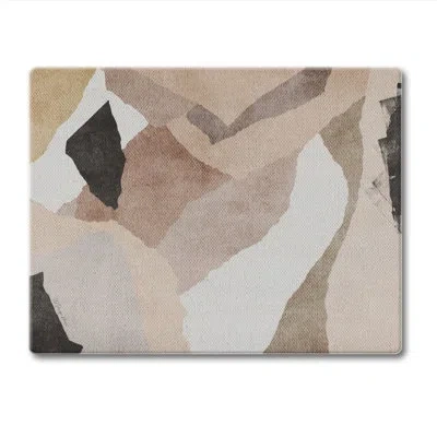 Counterart Mocha Abstract 3mm Tempered Glass Cutting Board 10" X 8"