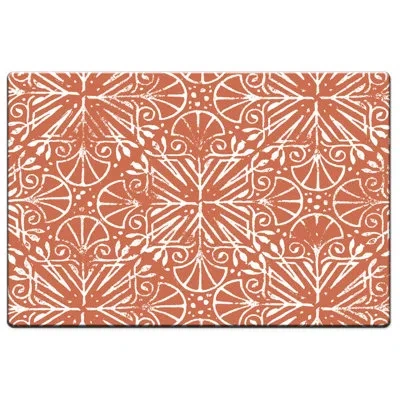 Counterart Mohave Comfort Kitchen Floor Mat In Brown;orange;ivory