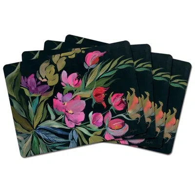 Counterart Moody Jewels Premium Decorative Hardboard Placemat 4 Pack In White