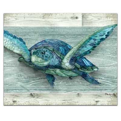 Counterart Northpoint Turtles Tempered Glass Cutting Board 10" X 8"