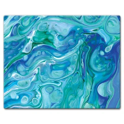 Counterart Ocean Vibe 3mm Tempered Glass Cutting Board 15” X 12”
