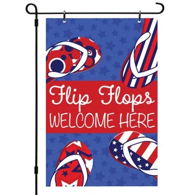 Counterart Patriotic Flip Flops Reusable 2-sided Garden Flag