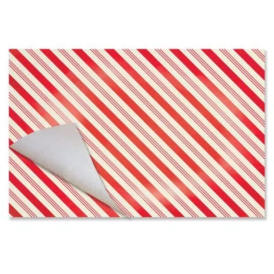 Counterart Peppermint Stripes 24-sheet Premium Paper Placemats In Red