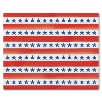 Counterart Star Stripe Tempered Glass Cutting Board 12" X 15"