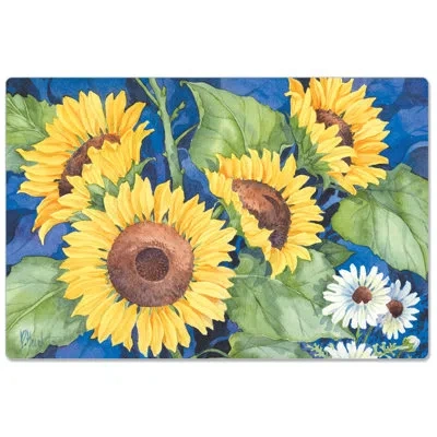 Counterart Sunflowers Comfort Anti-fatigue Mat In Multi